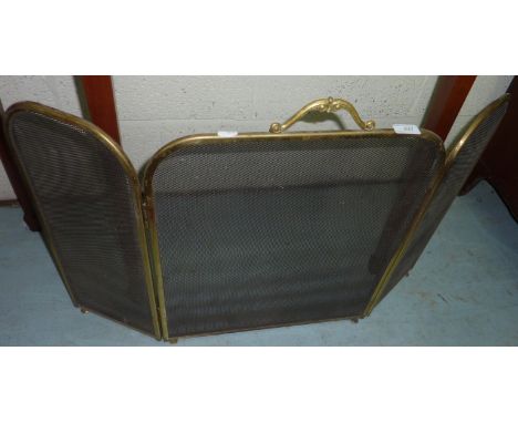 Three sectional fire screen 