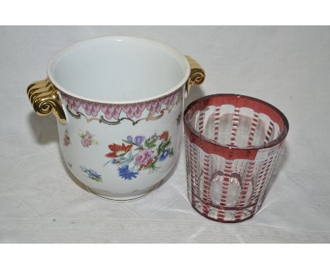 Moyses Steven London planter and glass ice bucket
