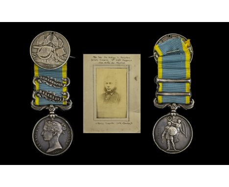 1854 - 1856 Crimea Medal With Two Clasps - Balaklava And Sebastopol Along With Turkish Crimea Medal 1855 - Corporal William N