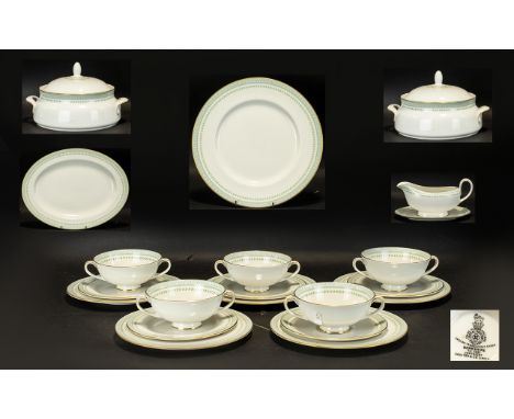 Royal Doulton Part Dinner Set 'Berkshire' (40) pieces in total. Comprises x2 terrines, x1 serving dish, x1 gravy jug, x8 larg