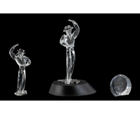 Swarovski S.C.S. Members Only Annual Edition 2003 Hand Finished Crystal Figure with Base / Stand and Plaque ' Magic of Dance 