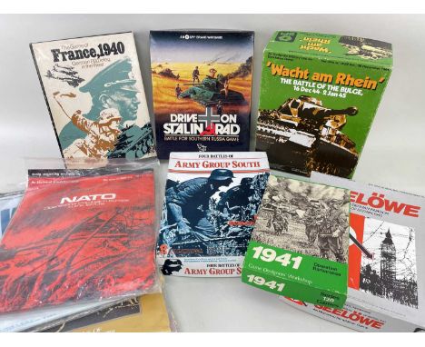 ADULT SIMULATED/STRATEGY WAR GAMES, published by SPI and GDW, comprising Army Groups South, Seelowe, 1941, Wacht am Rhein, Fr