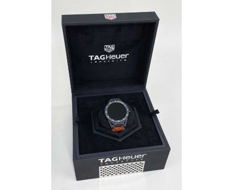 TAG HEUER CONNECTED SMARTWATCH, model SBF8A8013, the round digital dial, matte black titanium, case, ceramic bezel, 45mm case