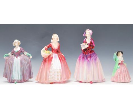 A collection of Royal Doulton lady figurines to include Dorcas HN1556, RD No 769308, Mirabel Rd No 809342, Janet HN1537 and a