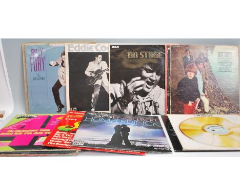 A collection of vintage vinyl records / LP's, to include; The Rolling Stones 'Big Hits', Billy Fury, Eddie Cochran, Rock 'n' 