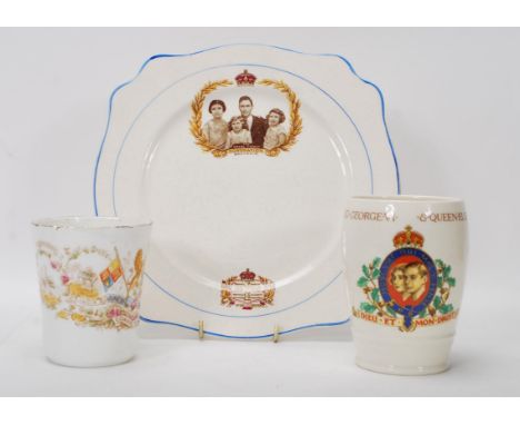 Royal Memorabilia - A early 20th Century rare commemorative beaker ' To commemorate the coronation of Edward VII King and Emp