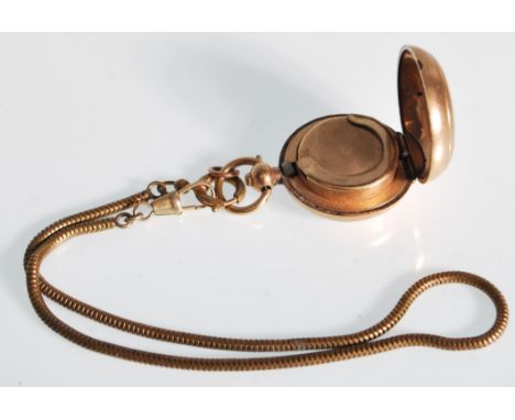 A Victorian 19th century gold plated sovereign holder having engine turned decoration, central cartouche marked ' Henry ' Ins