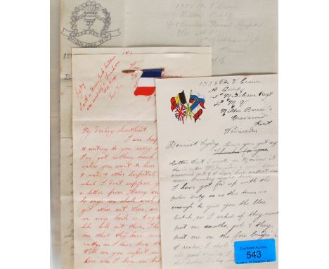 WWI Correspondence. Batch of letters (12) dated 1915/16&nbsp; mostly with their postally used envelopes from a British Expedi