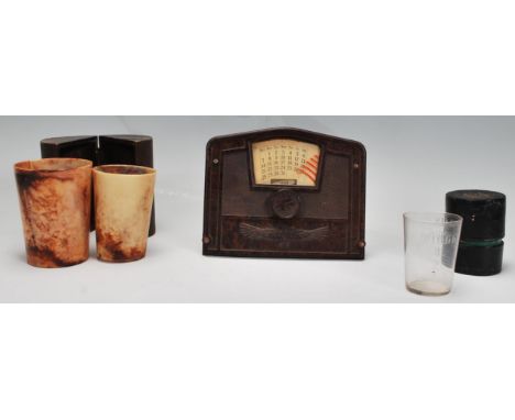 A vintage 20th Century bakelite&nbsp;calendar "The New Calendox". Hanrott's Patent No 3960/30. Measures 14cm tall by 16cm wid