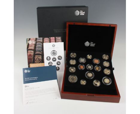 An Elizabeth II Royal Mint Treasure for Life Premium Proof seventeen-coin set 2016 remembering William Shakespeare, cased wit