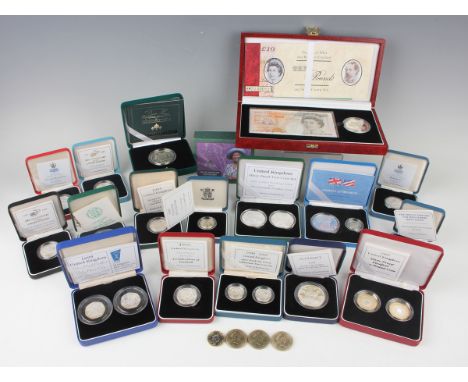 A large collection of Royal Mint piedfort and other silver proof commemorative coins.Buyer’s Premium 29.4% (including VAT @ 2