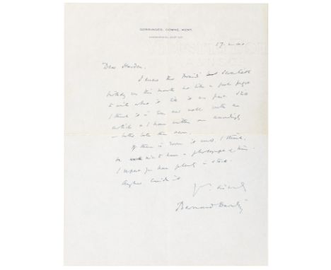 Heading: Author: Darwin, BernardTitle: Five letters from golf legend Bernard DarwinPlace Published: Various placesPublisher:D