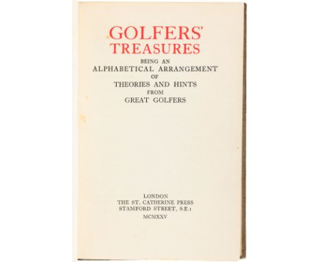 Heading: Author: [Ito, Cho]Title: Golfers' Treasures, Being an Alphabetical Arrangement of Theories and Hints from Great Golf