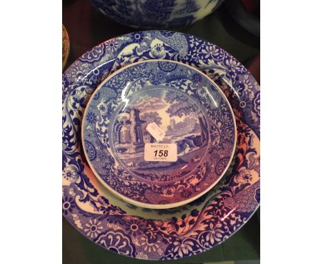 A Copeland Spode Italian Bowl and Four Smaller Examples (One AF).