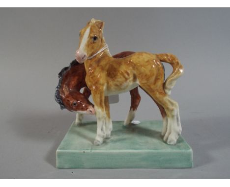 A Royal Worcester Figure Group by Doris Lindner, Foals Number 3152.