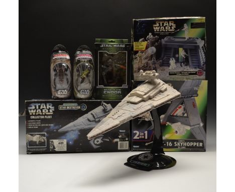 Star Wars Toys - a Kenner Toys, Star Wars Collectors Fleet, an Electronic Star Destroyer, light and sound features, boxed wit