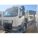 2017 (MX17CVN) DAF LF 220 18T Flatbed Crane / Truck (140,463 km's)