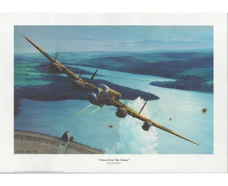 Collection of 2 Colour Prints, One Print Titled Dambuster Take Off is Multi Signed by Bill Townsend, George Chalmers, Douglas