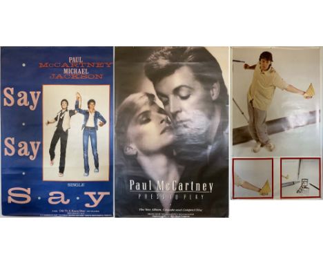 PAUL MCCARTNEY BILLBOARD POSTERS. Three Paul McCartney promo posters to include Press To Play (40x60"), Paul McCartney &amp; 