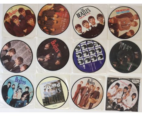 THE BEATLES - PICTURE DISC COLLECTION - 7". Stirring collection of 22 x 7". Titles include Love Me Do (RP 4949), Please Pleas