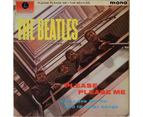 THE BEATLES - PLEASE PLEASE ME LP (1ST UK MONO 'BLACK AND GOLD' - PMC 1202). Lovely clean copy of the iconic 1st UK 'black an