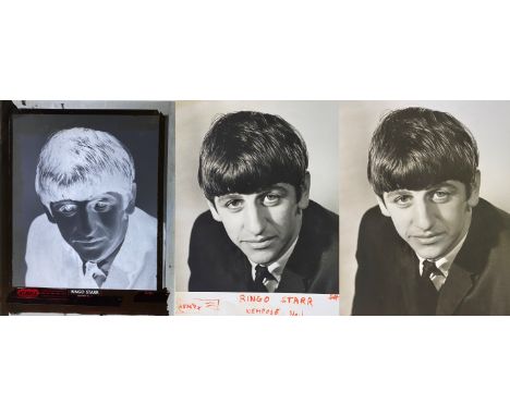 DEZO HOFFMAN GLASS NEGATIVE. An original glass photo negative of an Ringo Starr portrait taken circa 1964 by Dezo Hoffman and