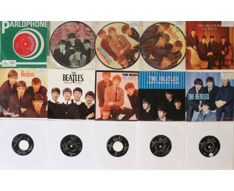 THE BEATLES - SINGLES COLLECTION - 7". Rockin' collection of 56 x 7", including some picture discs. Titles include Love Me Do