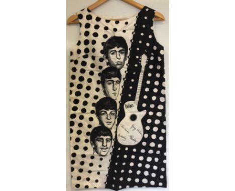 BEATLES DRESS AND JUMPER. Two pieces of circa 1960s clothing to include: 1963 NEMS licensed cotton jumper with portraits prin