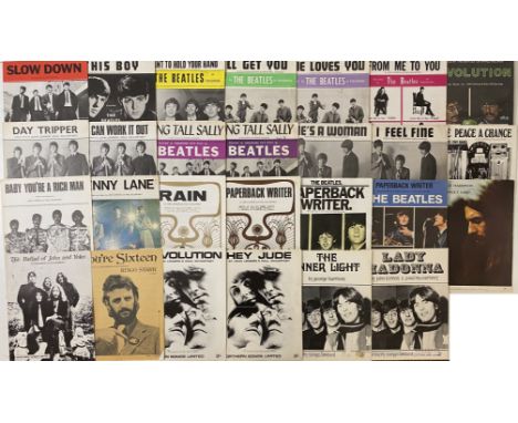 BEATLES SHEET MUSIC. A collection of 27 pieces of original sheet music containing non-album singles, to include From Me To Yo