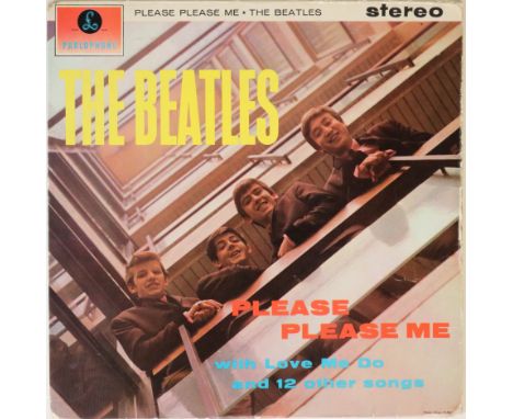 THE BEATLES - PLEASE PLEASE ME LP (UK STEREO 3RD PRESSING - PCS 3042 '33 1/3'). Extremely seldom seen UK 3rd stereo pressing 