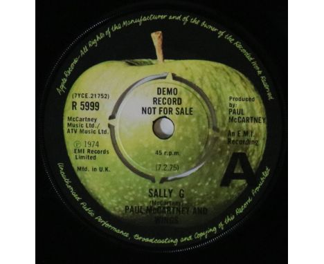 PAUL McCARTNEY &amp; WINGS - SALLY G (PROMO - APPLE R 5999). Lovely clean scarcely seen promo UK pressing from Paul McCartney