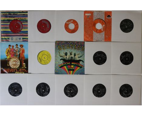 THE BEATLES - SINGLES COLLECTION - UK 7"/EPs. Fab collection of 27 x 7"/EPs. Titles include Love Me Do (red label, 45-R 4949,