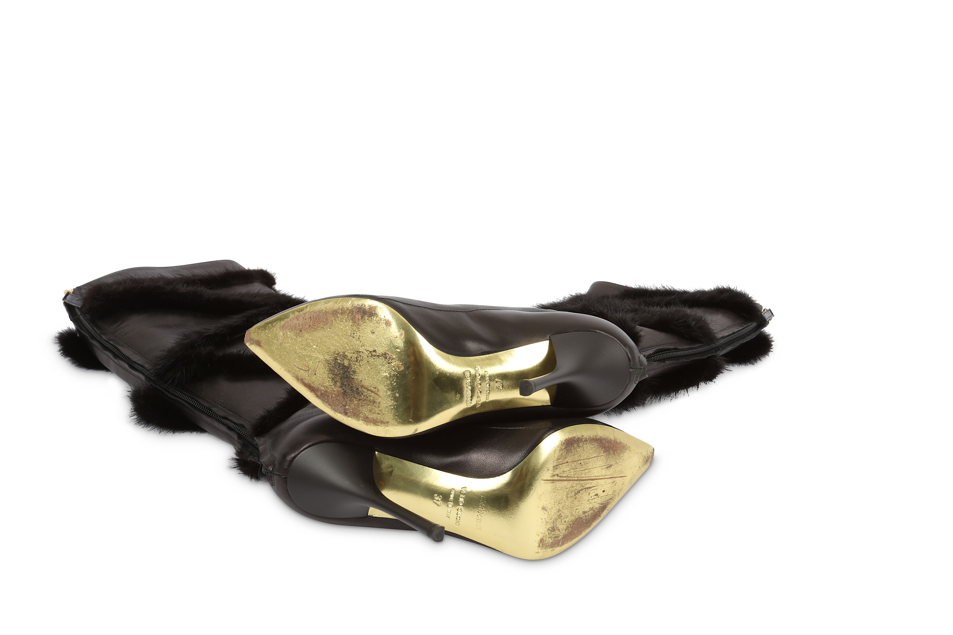 roberto cavalli side buckle leather boots