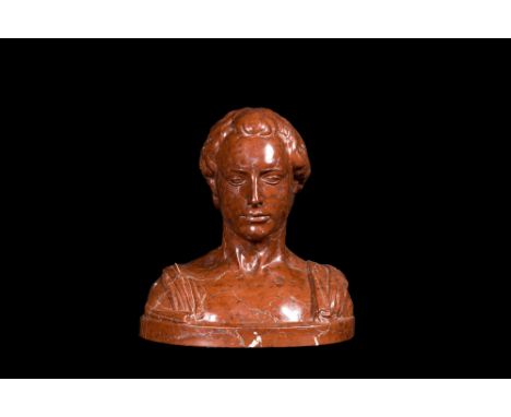 Full title: An Italian red marble bust of a Roman, 19/20th C.Description:H 45 cmAbout this sale: Paul De Grande is one of the