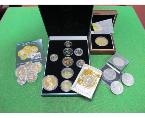 A Collection of GB and Ireland Coins, includes a 1988 Dublin Millennium Majesty Year set, First ever Pope visit to Ireland Co