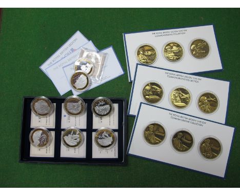 Set of Eight Windsor Mint Defining Moments of WWII Proof Coins; together with a Westminster Royal British Legion British Army
