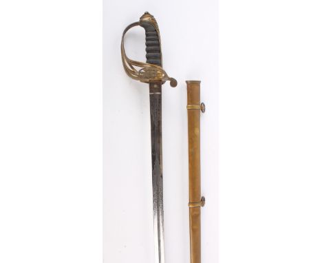 A Victorian 1845 Pattern Infantry Officer’s Sword by W. Garratt & Co. Madras of standard production specification the slightl