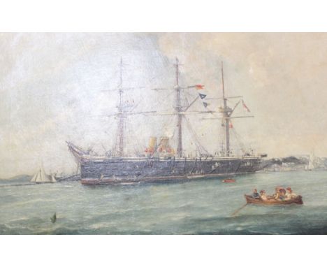 Henry J. Morgan (British, 19th Century) 'Presented to ward room H.M.S. Northampton by ward room officers H.M.S. Sans Parreil'