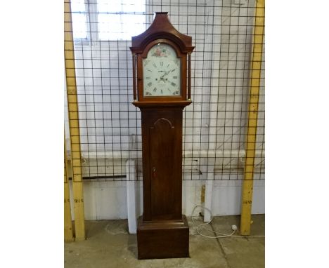 W.M. Haley, London, longcase clock with weights and pendulum dial 29cmD