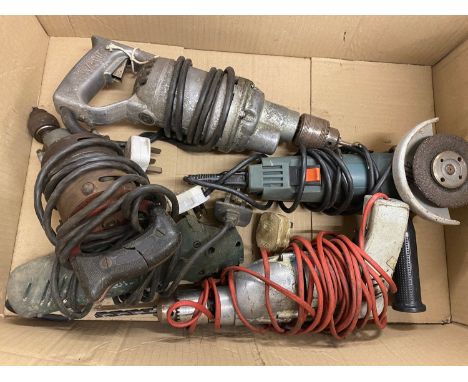 Selection of vintage power tools 