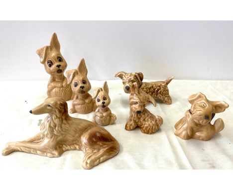 Selection Sylvac animal ornaments, tiny chip to large rabbit ear 