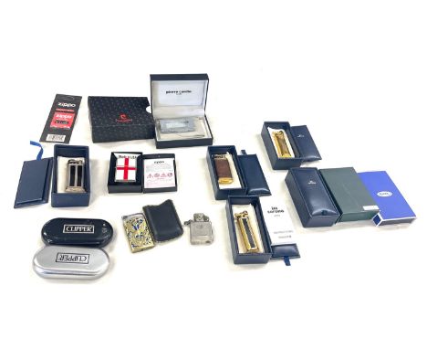 Selection vintage and later ligther's and empty lighter boxes, all untested 