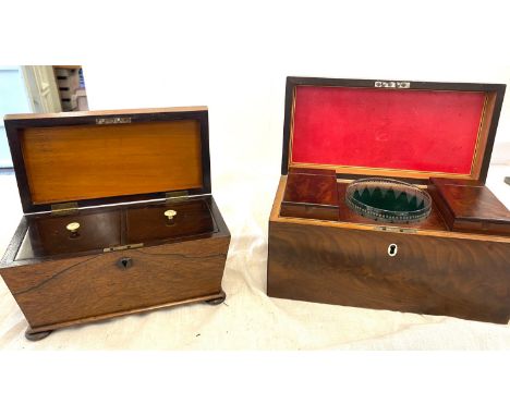 2 Vintage tea caddys 
