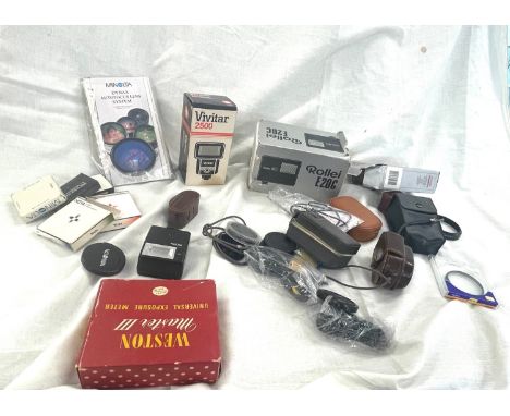 Selection camera light accessories etc, all untested 