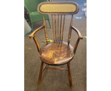 Edwardian stick back arm chair 