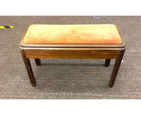 Vintage 2 Seater piano stool 21" tall 31" wide 13" deep 