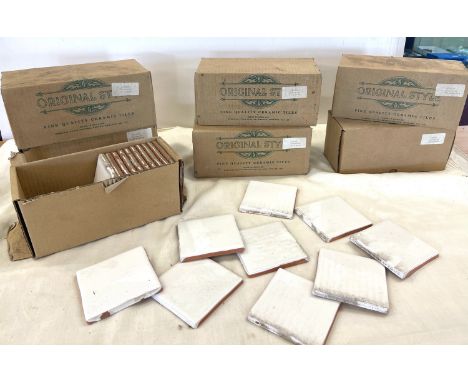 Selection white ceramic tiles 4 inch by 4 inch, (139 tiles) 