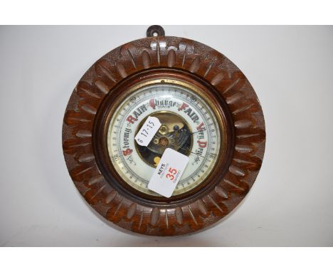 BAROMETER IN OAK FRAME
