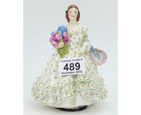 Royal Worcester lady figure June, Puce mark to base 