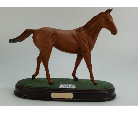 Royal Doulton model of a Lammtarra horse DA250 on wooden base 